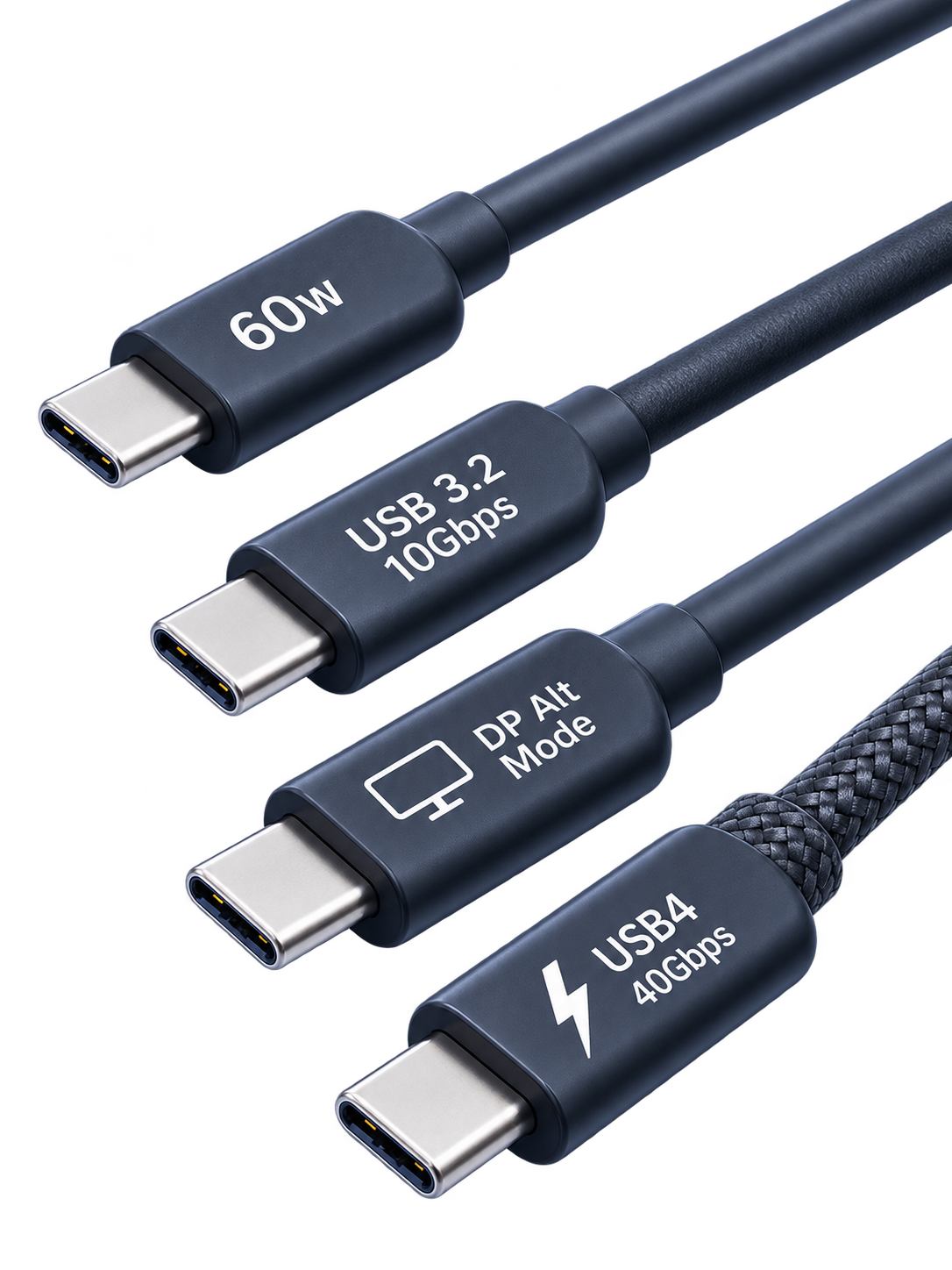 USB-C、USB4、Thunderboltの役割の違いを示すイメージ